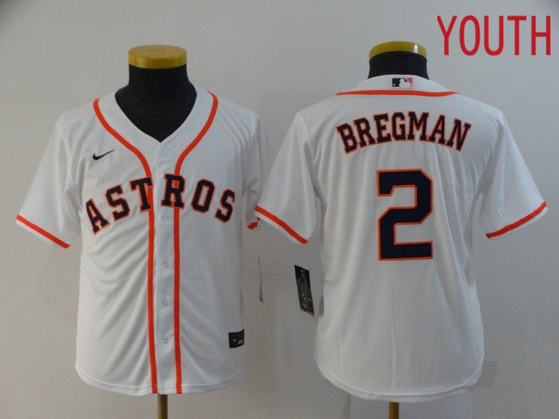 Youth Houston Astros #2 Bregman White Nike Game MLB Jerseys->houston astros->MLB Jersey
